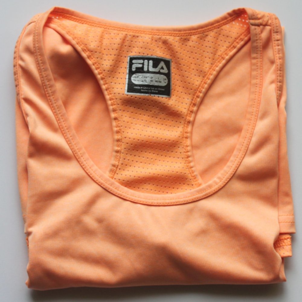 Fila Orange Racerback Tank Top (Large) - Picture 2 of 9